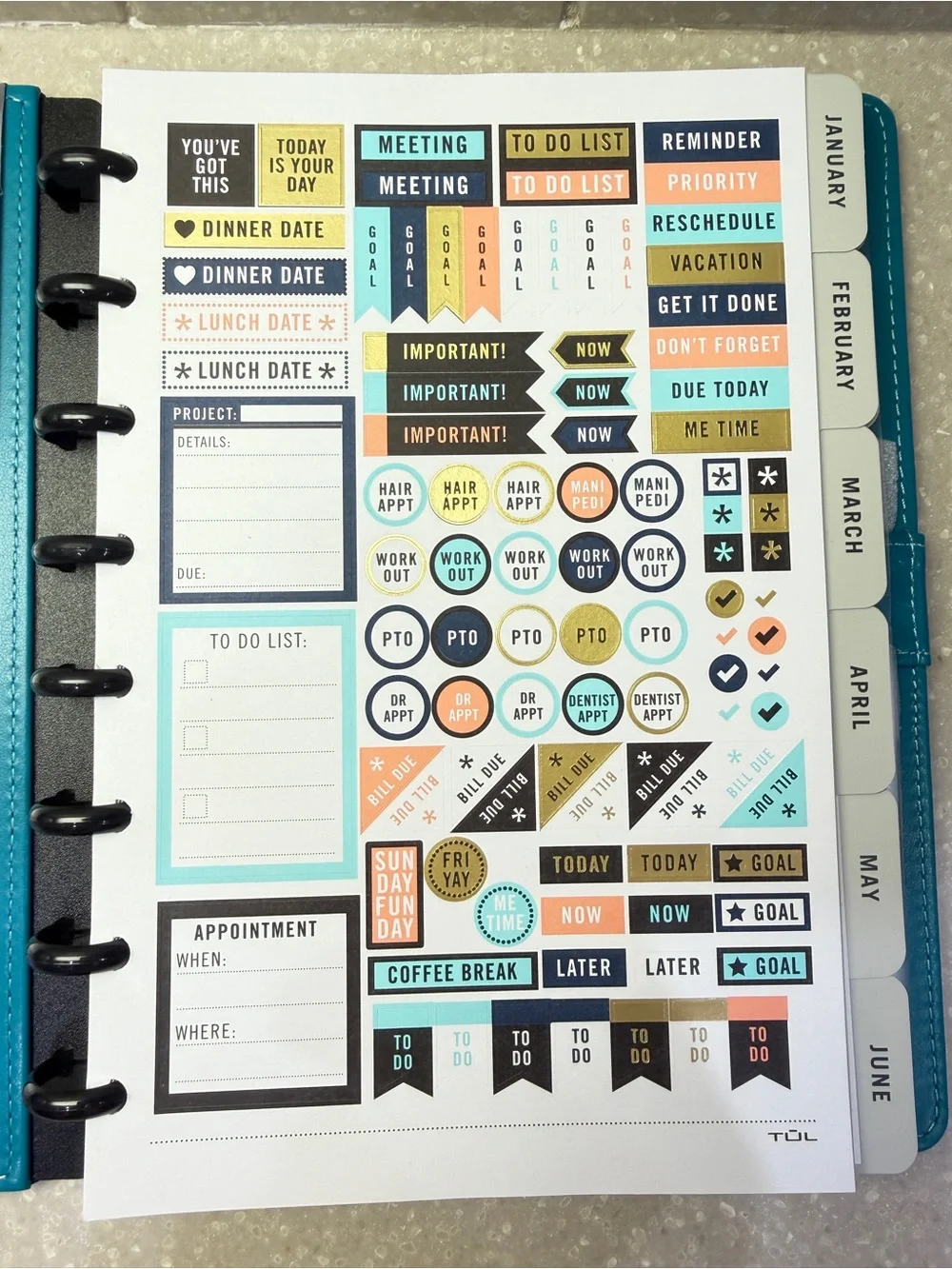 Tul Planner Set - Undated - Picture 4 of 6